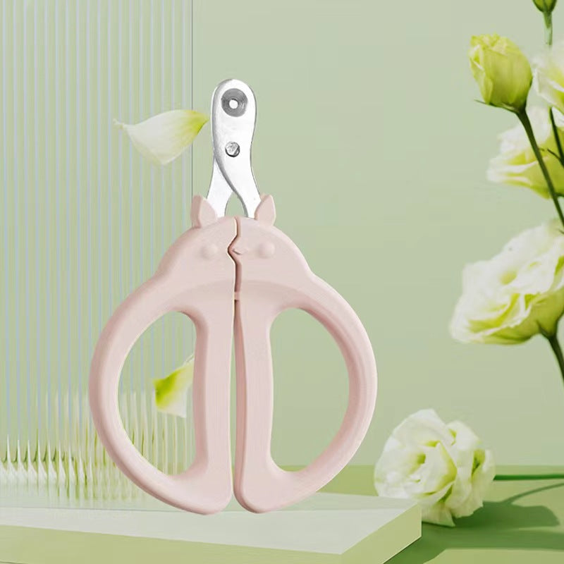 HKM-7130941 Precision Cat Nail Clippers with Round Hole Design for Dogs and Cats - Pink and Green Options