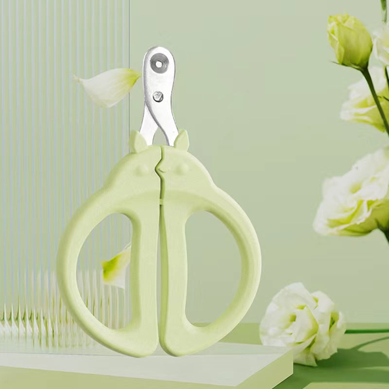HKM-7130941 Precision Cat Nail Clippers with Round Hole Design for Dogs and Cats - Pink and Green Options