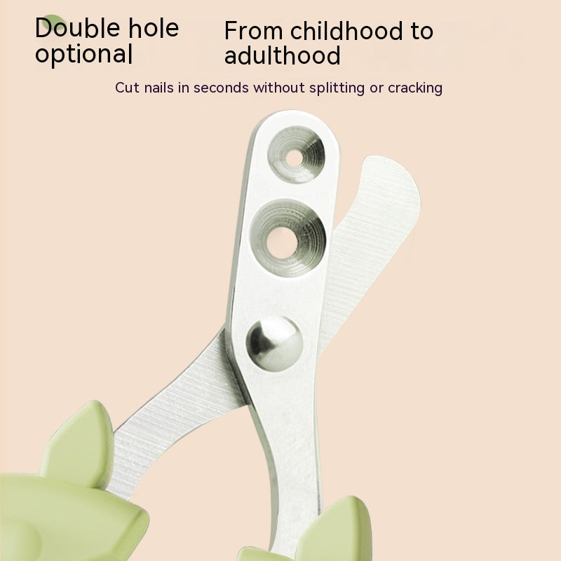 HKM-7130941 Precision Cat Nail Clippers with Round Hole Design for Dogs and Cats - Pink and Green Options