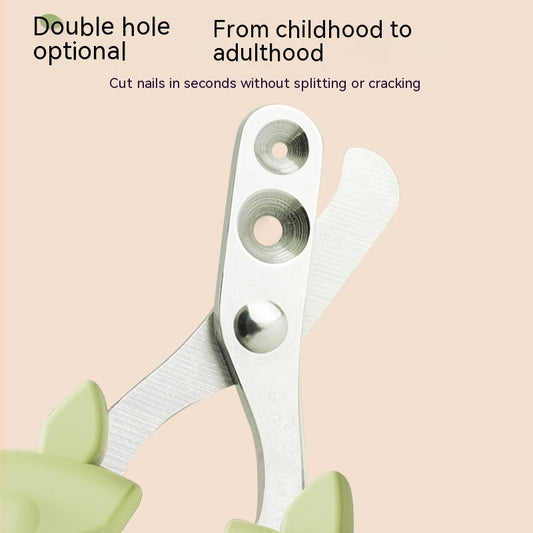 HKM-7130941 Precision Cat Nail Clippers with Round Hole Design for Dogs and Cats - Pink and Green Options