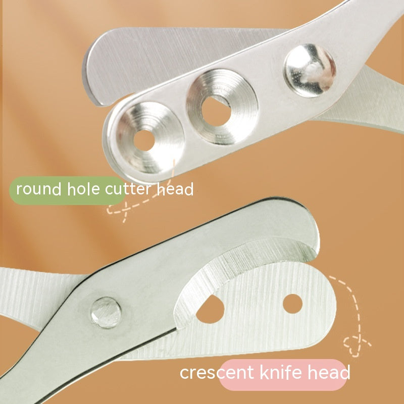 HKM-7130941 Precision Cat Nail Clippers with Round Hole Design for Dogs and Cats - Pink and Green Options