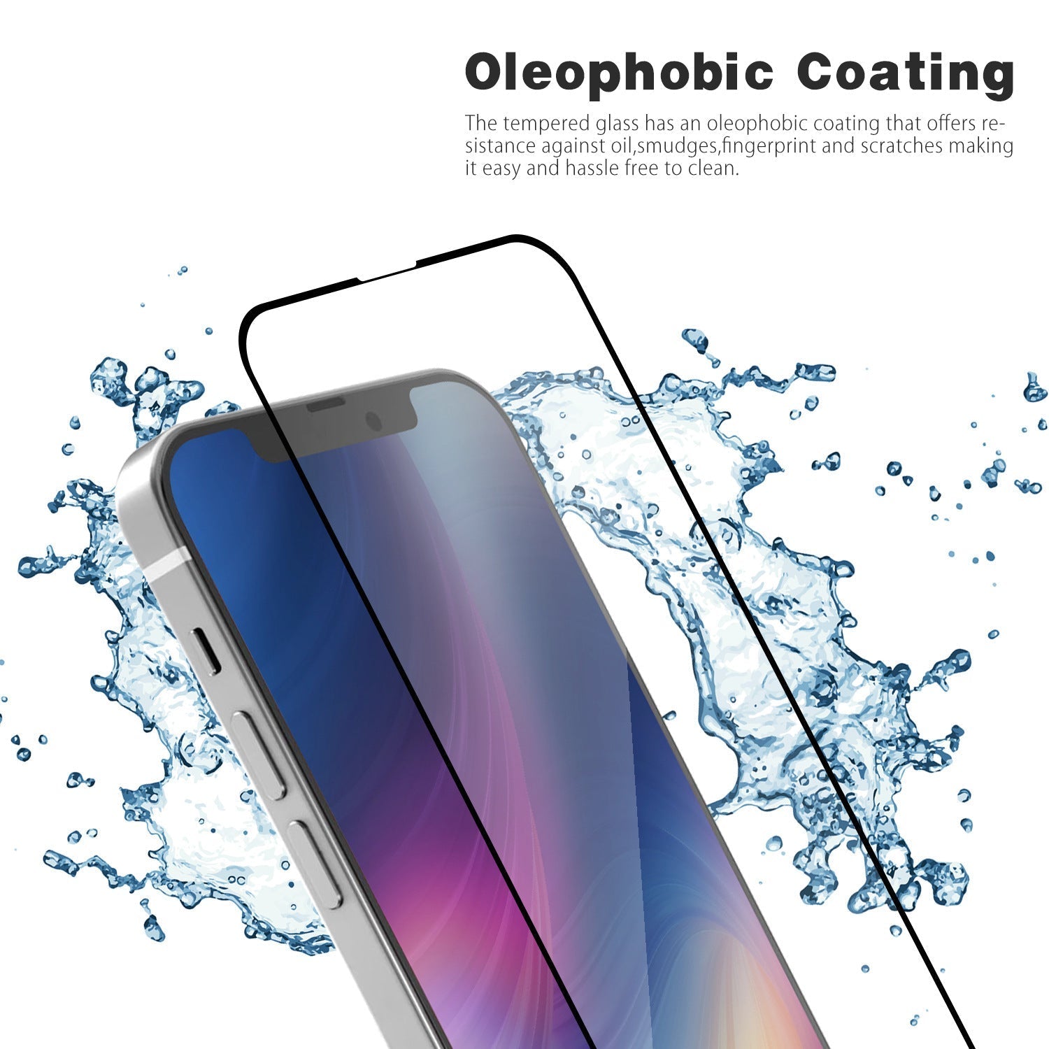 HKM-713171 Full Coverage Tempered Glass Film for iPhone 13 Mini/Pro/Pro Max - High Definition, Anti-Scratch, Anti-Fingerprint Options
