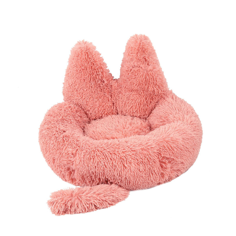 HKM-7132989 Cozy Round Plush Nest for Cats and Dogs - Warm Winter Pet Bed and Cushion
