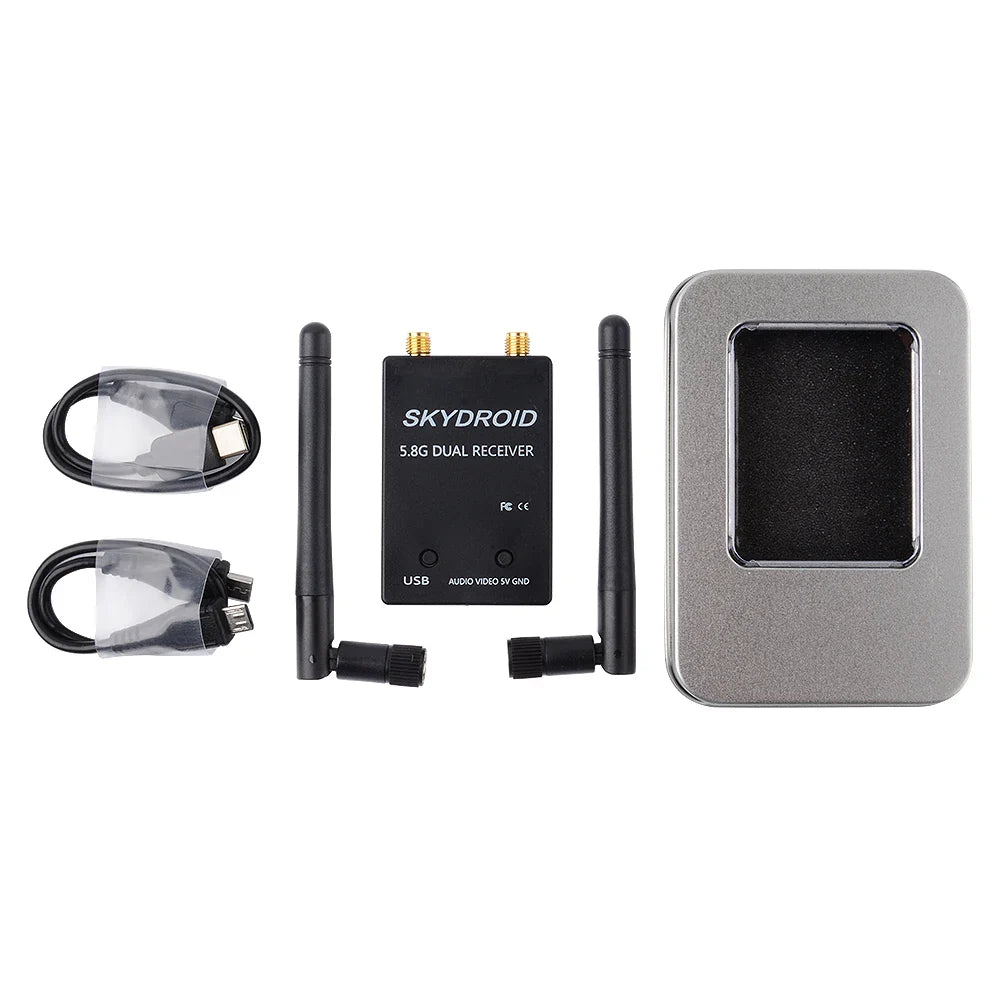 HKM-713299 UVC Dual Antenna Control Receiver 5.8GHz 150CH FPV Receiver with Audio for FPV Systems