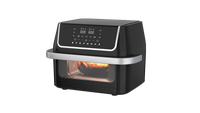 HKM-713363 Stainless Steel Dual-Basket Air Fryer with Anti-Fingerprint Coating - 10L Capacity