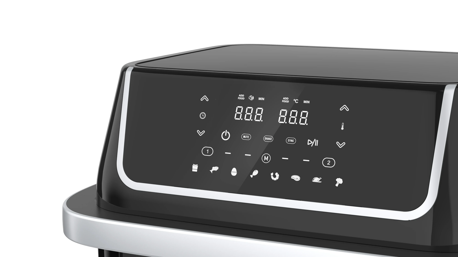 HKM-713363 Stainless Steel Dual-Basket Air Fryer with Anti-Fingerprint Coating - 10L Capacity