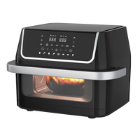 HKM-713363 Stainless Steel Dual-Basket Air Fryer with Anti-Fingerprint Coating - 10L Capacity