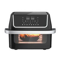 HKM-713363 Stainless Steel Dual-Basket Air Fryer with Anti-Fingerprint Coating - 10L Capacity