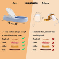 HKM-7134397 2-in-1 Portable Dog Water Bottle and Food Container with Collapsible Bowl - Ideal for Travel and Outdoor Adventures