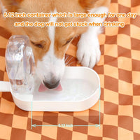 HKM-7134397 2-in-1 Portable Dog Water Bottle and Food Container with Collapsible Bowl - Ideal for Travel and Outdoor Adventures