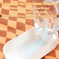 HKM-7134397 2-in-1 Portable Dog Water Bottle and Food Container with Collapsible Bowl - Ideal for Travel and Outdoor Adventures