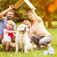 HKM-7134397 2-in-1 Portable Dog Water Bottle and Food Container with Collapsible Bowl - Ideal for Travel and Outdoor Adventures