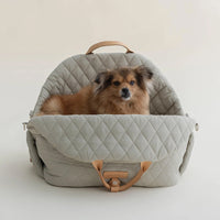 HKM-7135165 Soft Nylon Pet Handbag for Cats - Available in Pink, Khaki, Beige, Gray, and Black - Two Sizes Options