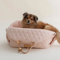 HKM-7135165 Soft Nylon Pet Handbag for Cats - Available in Pink, Khaki, Beige, Gray, and Black - Two Sizes Options