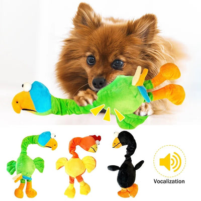 HKM-7136189 Interactive Squeaky Chicken Dog Toy for Chewing and Playtime Activities