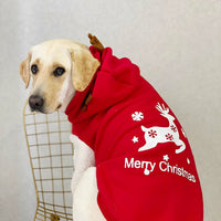 HKM-7137469 Christmas Deer Hooded Fleece Pet Sweatshirt for Dogs and Cats, Sizes XS to XXL