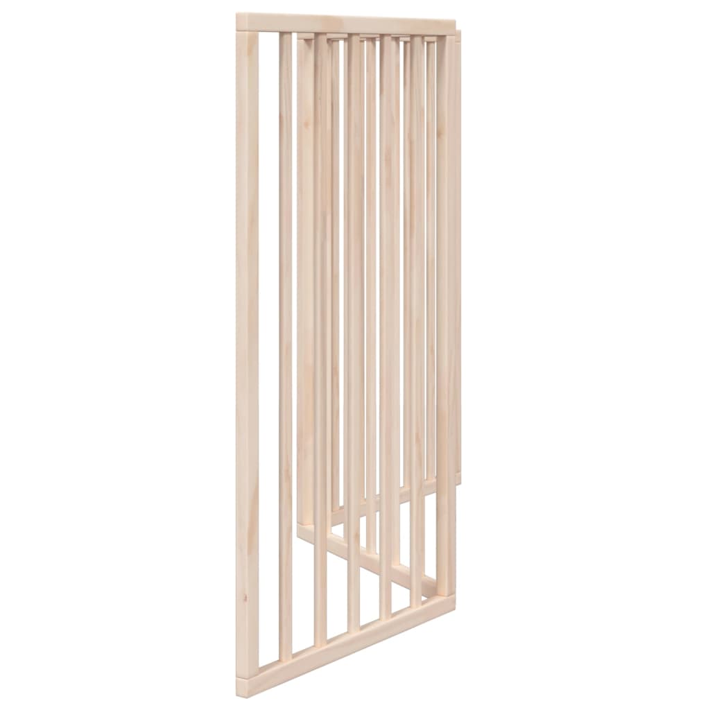 HKM-7137981 Foldable 3-Panel Dog Gate in Poplar Wood, 150 cm Length, Brown/Black/White Options