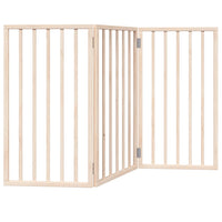HKM-7137981 Foldable 3-Panel Dog Gate in Poplar Wood, 150 cm Length, Brown/Black/White Options