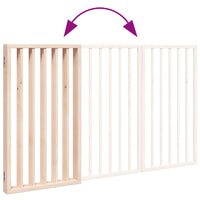 HKM-7137981 Foldable 3-Panel Dog Gate in Poplar Wood, 150 cm Length, Brown/Black/White Options