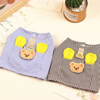 HKM-7138493 Personalized Casual Dog Vest in Blue and Black - Cotton Pet Clothing