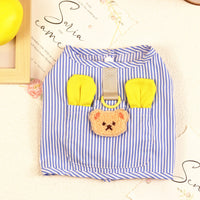 HKM-7138493 Personalized Casual Dog Vest in Blue and Black - Cotton Pet Clothing