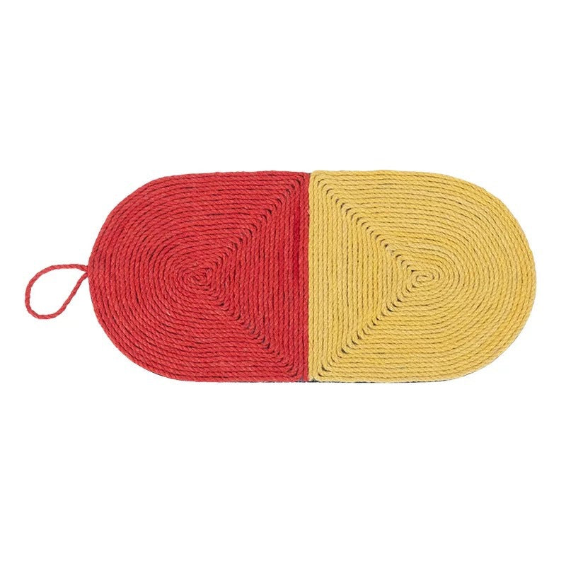 HKM-7138877 Natural Sisal Cat Scratching Mat - Durable Cactus-Shaped Board for Claw Grinding and Furniture Protection
