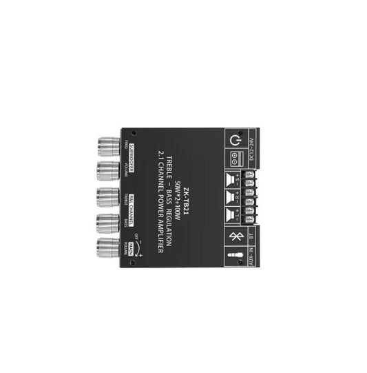 HKM-713939 ZK-TB21 2.1 Channel Power Amplifier with NE5532 and TPA3116D2 Technology, Supports 2x50W + 100W Subwoofer, DC 12-24V