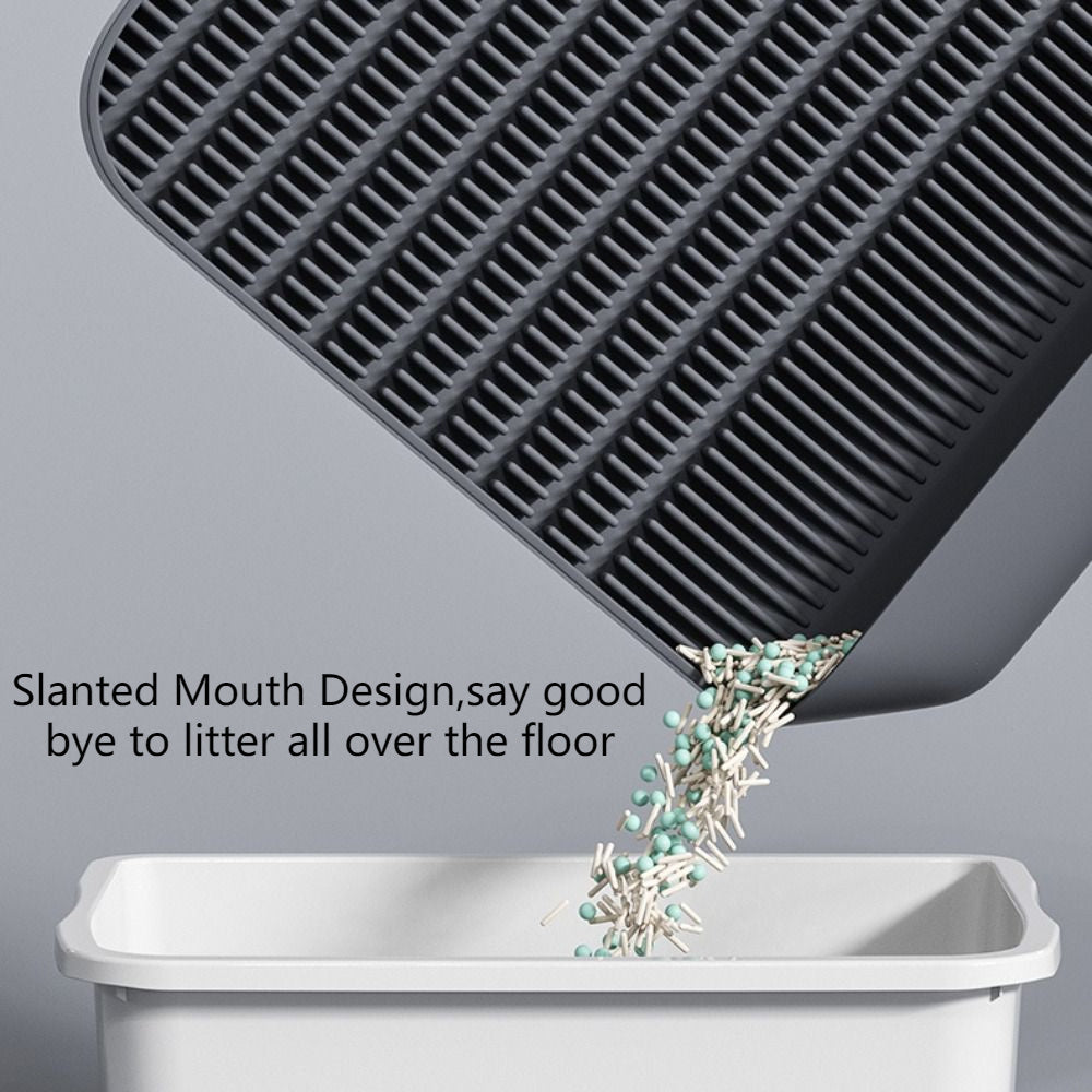 HKM-7140157 Durable Non-Slip Easy to Clean Cat Litter Pedal with Comfortable Design and Slanted Mouth – 37x37x8cm