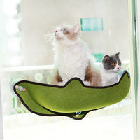 HKM-7140285 Window Sill Cat Hammock with Suction Cups - EVA and Felt Cloth, Removable Washable Mat, Indoor Outdoor Use