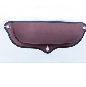 HKM-7140285 Window Sill Cat Hammock with Suction Cups - EVA and Felt Cloth, Removable Washable Mat, Indoor Outdoor Use