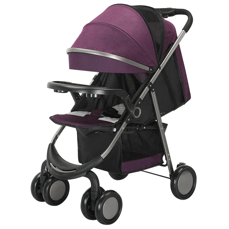 HKM-714131 Luxury Compact Lightweight Baby Pushchair with Integrated Dinner Plate for Travel
