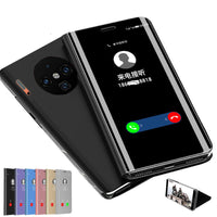 HKM-714195 Samsung Compatible Mirror Leather Back Cover Case - Multiple Color Options Available