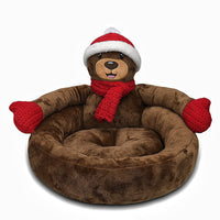 HKM-7142717 Three-Dimensional Cartoon Kennel for Dogs - Available in Snowman, Rabbit, Cat, and Bear Designs in Various Sizes