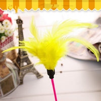 HKM-7144637 Interactive Feather Tumbler Cat Toy - Grass Green, Blue, Rose Red - ABS Material, 7¡ÁH26cm