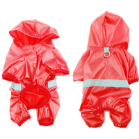 HKM-7145021 Reflective Waterproof Boxer Jumpsuit for Pets - Double-Breathable Raincoat Available in Various Sizes