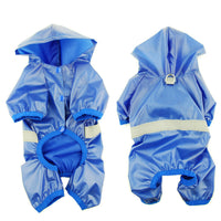 HKM-7145021 Reflective Waterproof Boxer Jumpsuit for Pets - Double-Breathable Raincoat Available in Various Sizes