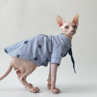 HKM-7146045 Lightweight Cotton Shirt for Hairless Cats - Breathable Casual Apparel