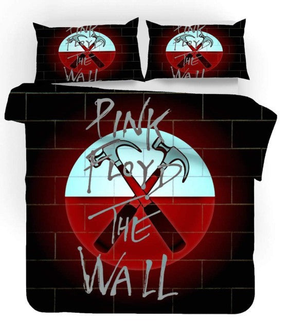 HKM-714771 Three-Piece Urban Stripe Cartoon Style Polyester Bedding Set