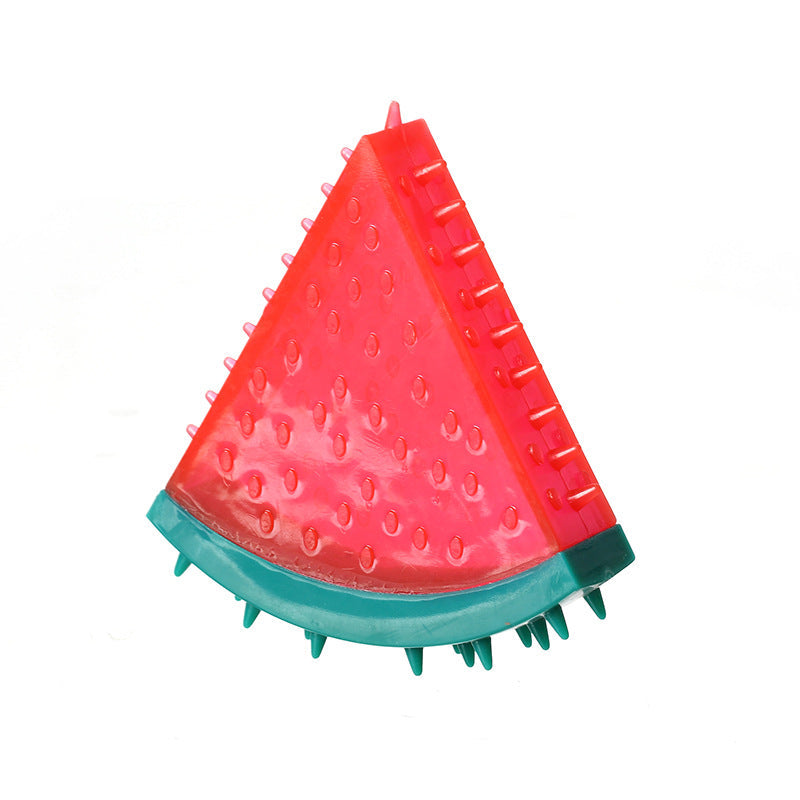 HKM-7149245 Pet Fruit Chew Toy - Pineapple, Lemon, and Watermelon Sounds, TPR Material, 12cm - Engaging Squeaky Fun