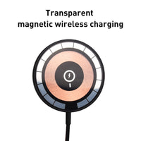 HKM-714963 15W Transparent Wireless Charger with Type-C Input - Compatible with All Wireless Charging Smartphones