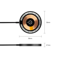 HKM-714963 15W Transparent Wireless Charger with Type-C Input - Compatible with All Wireless Charging Smartphones