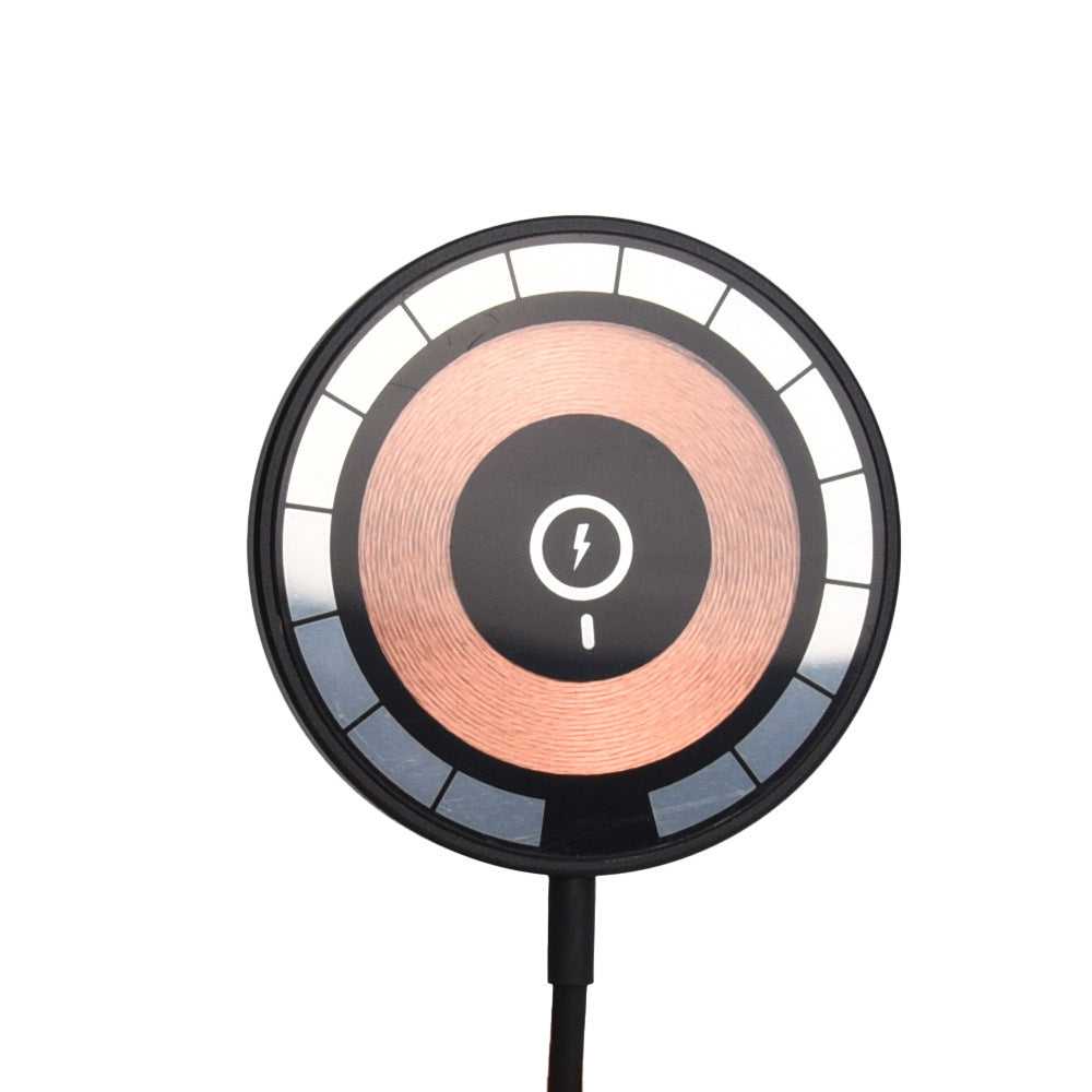 HKM-714963 15W Transparent Wireless Charger with Type-C Input - Compatible with All Wireless Charging Smartphones