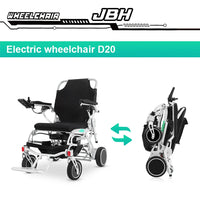 HKM-714963 Foldable Aluminum Power Wheelchair with Lithium Battery - Model D20, 20km Range, 6km/h Speed