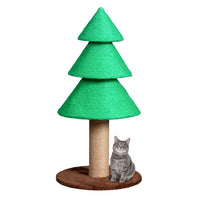 HKM-7149885 Christmas Tree Cat Scratcher Tower, 31.5in Indoor Cat Scratching Post with Soft Fleece Base and Sisal Rope