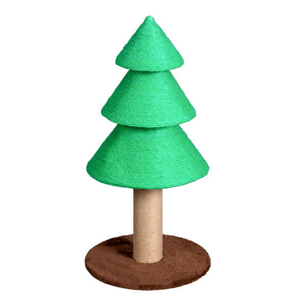 HKM-7149885 Christmas Tree Cat Scratcher Tower, 31.5in Indoor Cat Scratching Post with Soft Fleece Base and Sisal Rope
