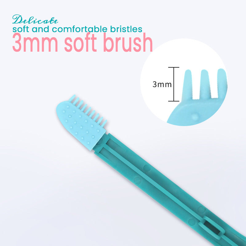 HKM-7150013 Handheld Pet Eye Cleaning Brush for Cats and Dogs - Soft Elastic Head with Ergonomic Handle
