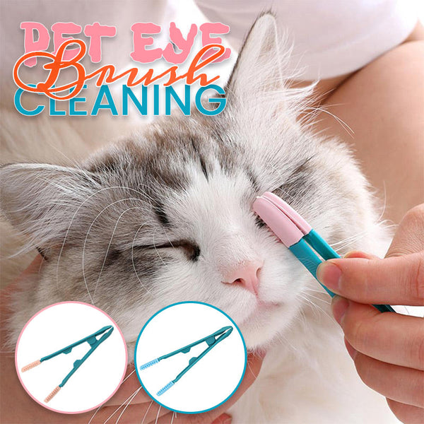 HKM-7150013 Handheld Pet Eye Cleaning Brush for Cats and Dogs - Soft Elastic Head with Ergonomic Handle