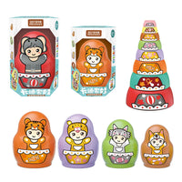 HKM-715091 Colorful Stacked Cups Educational Toy for Infants and Toddlers, Develops Motor Skills and Cognitive Learning