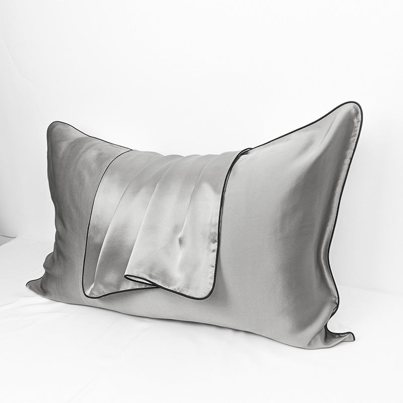 HKM-715091 Mulberry Silk Pillowcase - Wine Red - 48x74cm Single-Sided Satin Weave