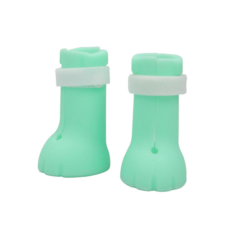 HKM-7151037 Silicone Cat Foot Covers - Set of 4, Green, One Size Fits All